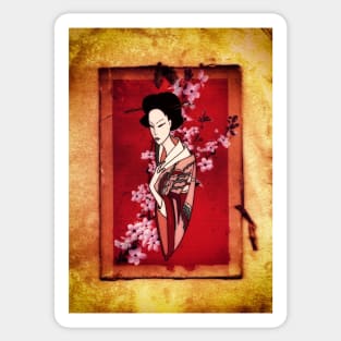 Japanese Geisha Sticker